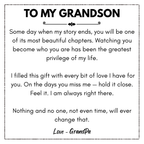 From GrandPa To  Grandson — Personalized Name Leather Bracelet Gift Set