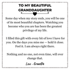 From GrandPa To  Granddaughter — Personalized Name Stainless Steel Bracelet Gift Set