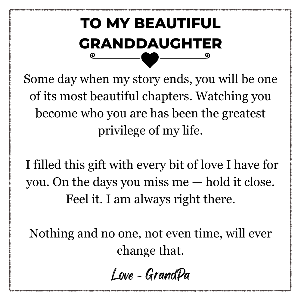From GrandPa To  Granddaughter — Personalized Name Stainless Steel Bracelet Gift Set